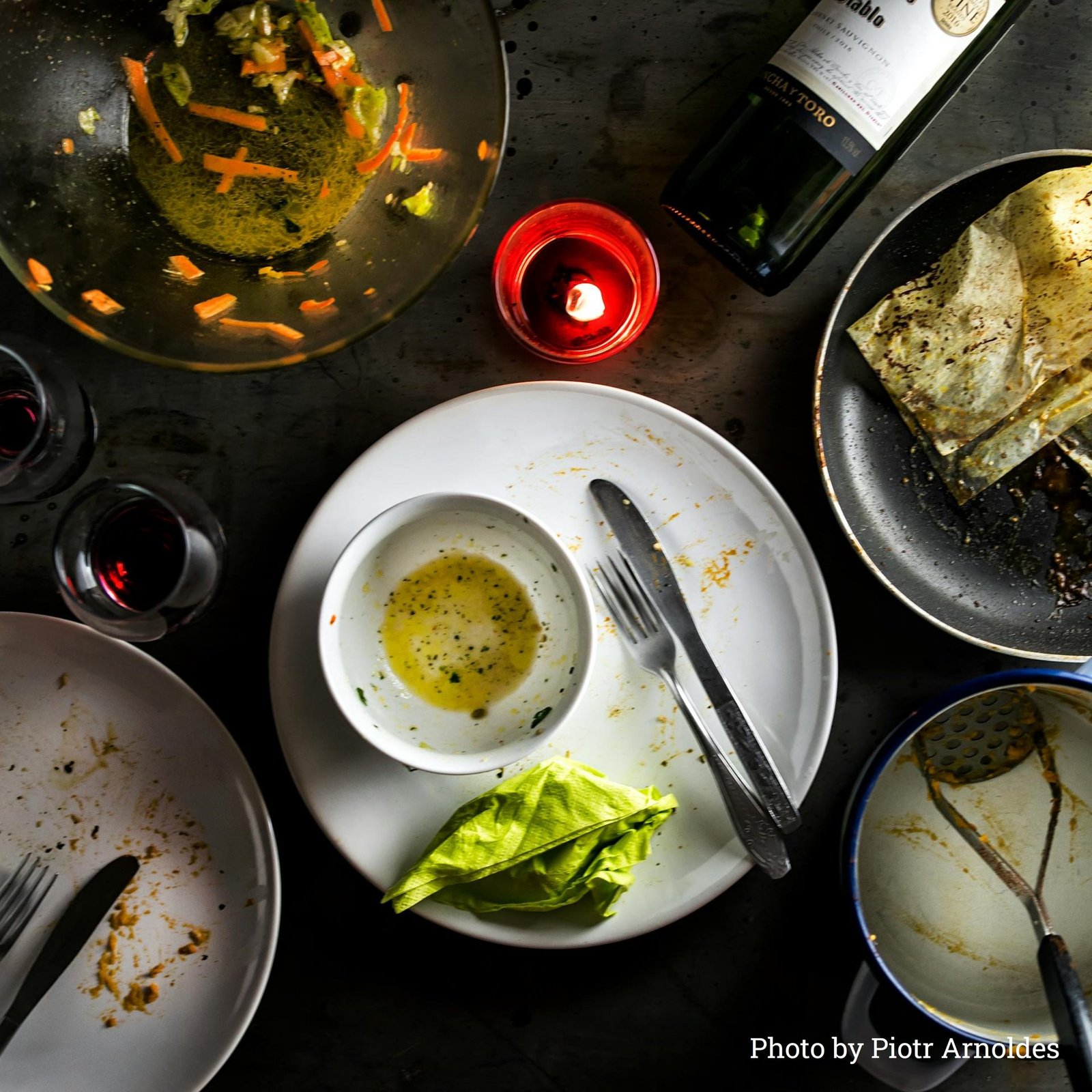 Leftover food which is difficult to segregate