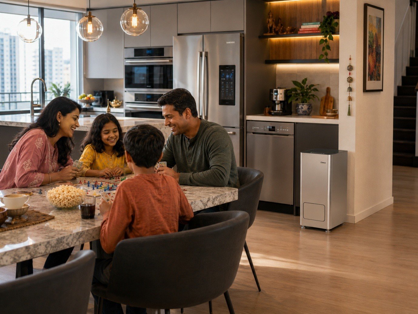 Family spending time in a Chewie household